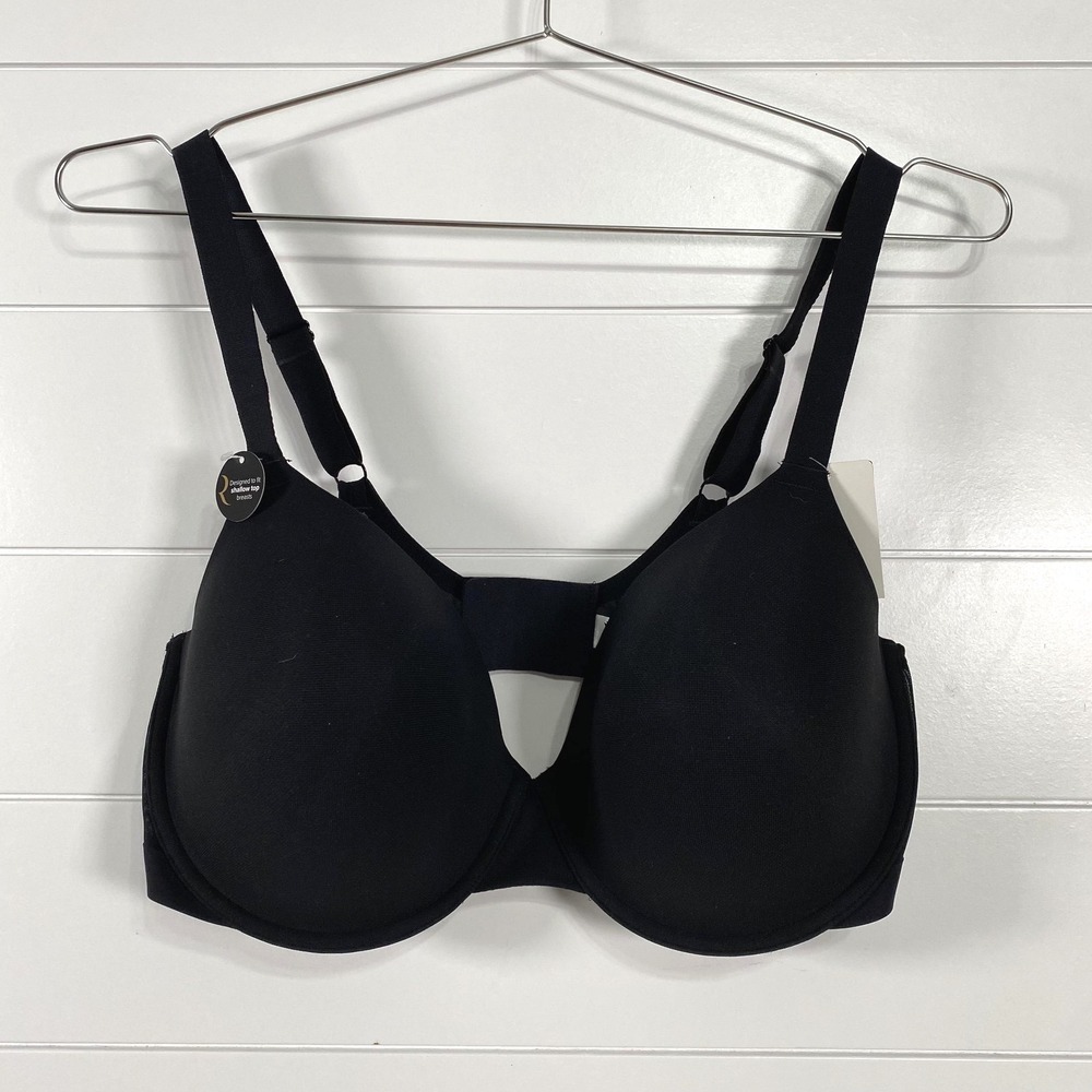 Wacoal Shape Revelation Bra Womens 38G Black Shallow Top‎ Ultimate Lift T-Shirt